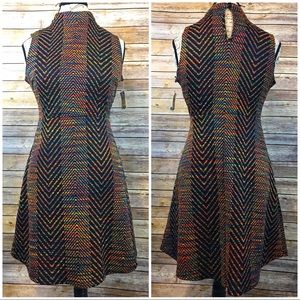 NWT Bar III multicolor sleeveless Skater Dress